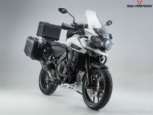 Set protezioni Adventure (paramotore + 2x crashbar + paramani + 2x crashpad) - Triumph Tiger 1200 Explorer ('11-'15) - SW-Motech