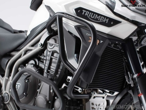 Set protezioni Adventure (paramotore + 2x crashbar + paramani + 2x crashpad) - Triumph Tiger 1200 Explorer ('11-'15) - SW-Motech