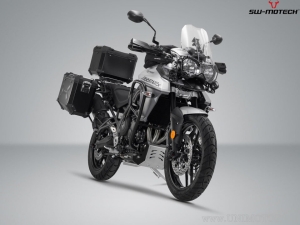 Set protezioni Adventure (paramotore + 2x crashbar + paramani + 4x crashpad) - Triumph Tiger 800 modelli - SW-Motech