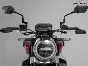 Set protezioni leve con paramani - alluminio - colore: nero - Honda CB1000R ('18-) - SW-Motech