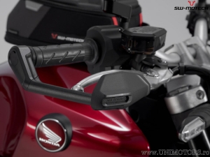 Set protezioni leve con paramani - alluminio - colore: nero - Honda CB1000R ('18-) - SW-Motech