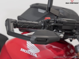 Set protezioni leve con paramani - alluminio - colore: nero - Honda CB650R / CB500F / CB500 Hornet - SW-Motech