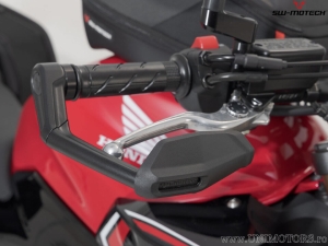 Set protezioni leve con paramani - alluminio - colore: nero - Honda CB650R / CB500F / CB500 Hornet - SW-Motech