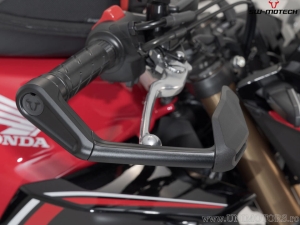 Set protezioni leve con paramani - alluminio - colore: nero - Honda CB650R / CB500F / CB500 Hornet - SW-Motech