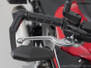 Set protezioni leve con paramani - alluminio - colore: nero - Honda CB650R / CB500F / CB500 Hornet - SW-Motech