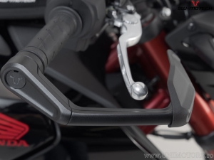 Set protezioni leve con paramani - alluminio - colore: nero - Honda CB750 Hornet ('22-) - SW-Motech
