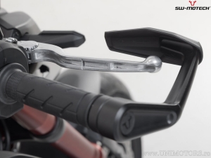 Set protezioni leve con paramani - alluminio - colore: nero - Honda CB750 Hornet ('22-) - SW-Motech
