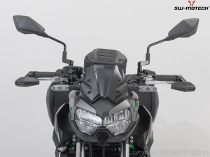 Set protezioni leve con paramani - materiale: alluminio - colore: nero - Kawasaki Z 650 ('16-) - SW-Motech