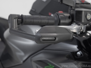 Set protezioni leve con paramani - materiale: alluminio - colore: nero - Kawasaki Z 650 ('16-) - SW-Motech