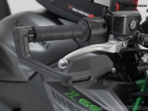 Set protezioni leve con paramani - materiale: alluminio - colore: nero - Kawasaki Z 650 ('16-) - SW-Motech