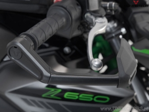 Set protezioni leve con paramani - materiale: alluminio - colore: nero - Kawasaki Z 650 ('16-) - SW-Motech