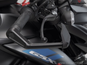 Set protezioni leve con paramani - materiale: alluminio - colore: nero - Suzuki GSX-S modelli - SW-Motech