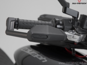 Set protezioni leve con paramani - materiale: alluminio - colore: nero - Triumph Street Triple 675 - SW-Motech