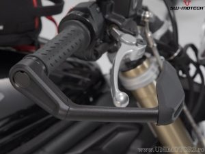 Set protezioni leve con paramani - materiale: alluminio - colore: nero - Triumph Street Triple 675 - SW-Motech