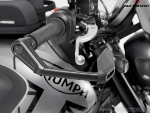 Set protezioni leve con paramani - materiale: alluminio - colore: nero - Triumph Trident 660 ('21-) - SW-Motech