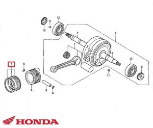 Set segmenten D52.40 mm - Honda ANF Innova 4T 125cc - Honda