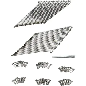 Set spițe pentru jantă din oțel laminat și aluminiu Excel - Crom - DS380143