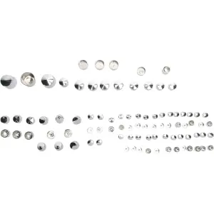 Set standard de capace pentru șuruburi motor - Crom, Argintiu - 24010710