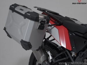 Set TRAX ADV argento (topcase + 2x sidecase + supporti PRO + ADV-RACK) - 150,0L - Yamaha Ténéré 700 models ('19-) - SW-Motech