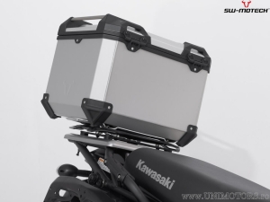 Set TRAX ADV argento (topcase + 2x sidecase + supporti PRO + ADVENTURE-RACK) - 150.0L - Kawasaki KLR 650 ('22-) - SW-Motech