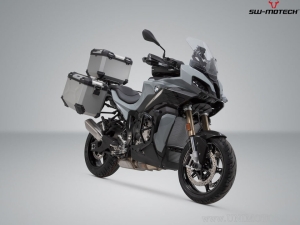 Set TRAX ADV argento (topcase + 2x sidecase + supporti PRO + ADVENTURE-RACK) - 158,0L - BMW S 1000 XR ('19-'23) - SW-Motech