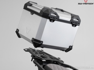 Set TRAX ADV argento (topcase + 2x sidecase + supporti PRO + ADVENTURE-RACK) - 158.0L - Ducati Multistrada 1260 ('17-) - SW-Mote