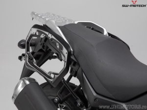 Set TRAX ADV argento (topcase + 2x sidecase + supporti PRO + ADVENTURE-RACK) - 158,0L - Suzuki DL 650 V-Strom ('16-) - SW-Motech