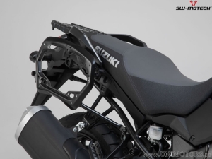 Set TRAX ADV argento (topcase + 2x sidecase + supporti PRO + ADVENTURE-RACK) - 158.0L - Suzuki V Strom 1000 (14-19) - SW-Motech
