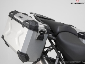 Set TRAX ADV argento (topcase + 2x valigie laterali + supporti PRO + ADV-RACK) - 158,0L - Triumph Tiger 1200 modelli ('11-) - SW