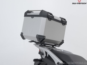 Set TRAX ADV argento (topcase TRAX + supporto + adattatore + blocco) - Suzuki V-Strom 800 / 800DE ('22-) - SW-Motech
