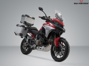 Set TRAX ADV argento US-Model (topcase +2x valigie laterali + supporti PRO + ADV-RK) - 158,0L - Ducati Multistrada V 4 ('20-) - 