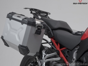 Set TRAX ADV argento US-Model (topcase +2x valigie laterali + supporti PRO + ADV-RK) - 158,0L - Ducati Multistrada V 4 ('20-) - 