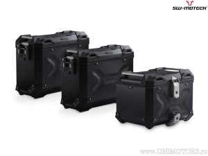Set TRAX ADV nero (topcase + 2x sidecase + supporti PRO + ADV-RACK) - 150,0L - modelli Yamaha Ténéré 700 ('19-) - SW-Motech