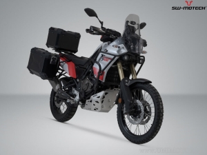 Set TRAX ADV nero (topcase + 2x sidecase + supporti PRO + ADV-RACK) - 150,0L - modelli Yamaha Ténéré 700 ('19-) - SW-Motech