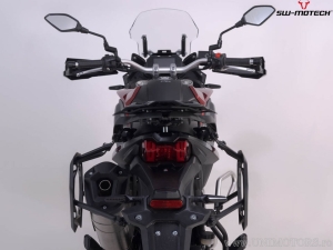 Set TRAX ADV nero (topcase + 2x sidecase + supporti PRO + ADVENTURE-RACK) - 150.0L - Voge 650 DS/X ('22-) - SW-Motech