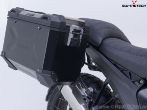 Set TRAX ADV nero (topcase + 2x sidecase + supporti PRO + ADVENTURE-RACK) - 158,0L - BMW R 1300 GS ('23-) - SW-Motech