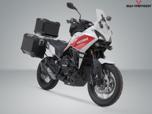 Set TRAX ADV nero (topcase + 2x sidecase + supporti PRO + ADVENTURE-RACK) - 158,0L - Moto Morini X-Cape ('21-) - SW-Motech