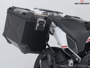 Set TRAX ADV nero (topcase + 2x sidecase + supporti PRO + ADVENTURE-RACK) - 158,0L - Moto Morini X-Cape ('21-) - SW-Motech