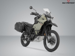 Set valigie laterali (sidecase) AERO ABS (2x25L) e supporti EVO - 50,0L - Kawasaki KLR650 ('08-'18) - SW-Motech