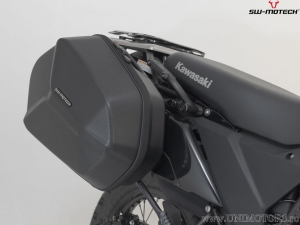 Set valigie laterali (sidecase) AERO ABS (2x25L) e supporti EVO - 50,0L - Kawasaki KLR650 ('08-'18) - SW-Motech