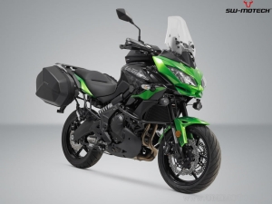 Set valigie laterali (sidecase) AERO ABS (2x25L) e supporti EVO - 50,0L - Kawasaki Versys 650 ('14-) - SW-Motech