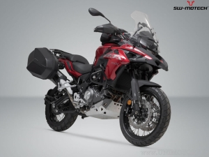 Set valigie laterali (sidecase) AERO ABS (2x25L) e supporti PRO - 50.0L - Benelli TRK 502 X ('18-) - SW-Motech