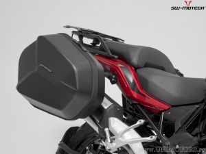 Set valigie laterali (sidecase) AERO ABS (2x25L) e supporti PRO - 50.0L - Benelli TRK 502 X ('18-) - SW-Motech