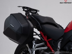 Set valigie laterali (sidecase) AERO ABS (2x25L) e supporti PRO - 50.0L - Ducati Multistrada V4 ('20-) - SW-Motech