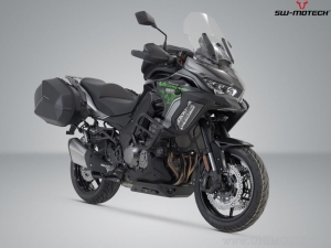Set valigie laterali (sidecase) AERO ABS (2x25L) e supporti PRO - 50,0L - Kawasaki Versys 1000 / 1000 S ('18-) - SW-Motech