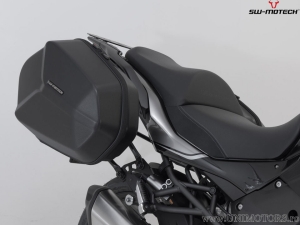 Set valigie laterali (sidecase) AERO ABS (2x25L) e supporti PRO - 50,0L - Kawasaki Versys 1000 / 1000 S ('18-) - SW-Motech