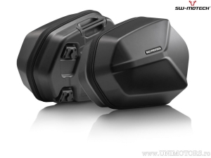 Set valigie laterali (sidecase) AERO ABS (2x25L) e supporti PRO - 50.0L - Suzuki V-Strom 800 / 800DE ('22-) - SW-Motech