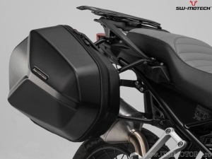 Set valigie laterali (sidecase) AERO ABS (2x25L) e supporti PRO - 50,0L - Triumph Tiger 800 modelli ('10-) - SW-Motech