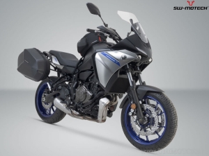 Set valigie laterali (sidecase) AERO ABS (2x25L) e supporti PRO - 50.0L - Yamaha MT-07 Tracer ('16-) - SW-Motech