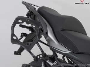 Set valigie laterali (sidecase) TRAX ADV L alluminio argento e supporti PRO - 90,0L - Kawasaki Versys 1000 / 1000 S ('18-) - SW-